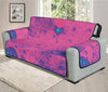 Pink And Blue Acid Melt Print Oversized Sofa Protector