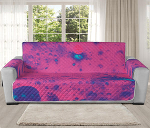 Pink And Blue Acid Melt Print Oversized Sofa Protector