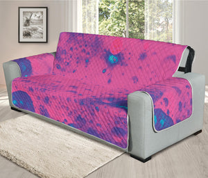 Pink And Blue Acid Melt Print Oversized Sofa Protector