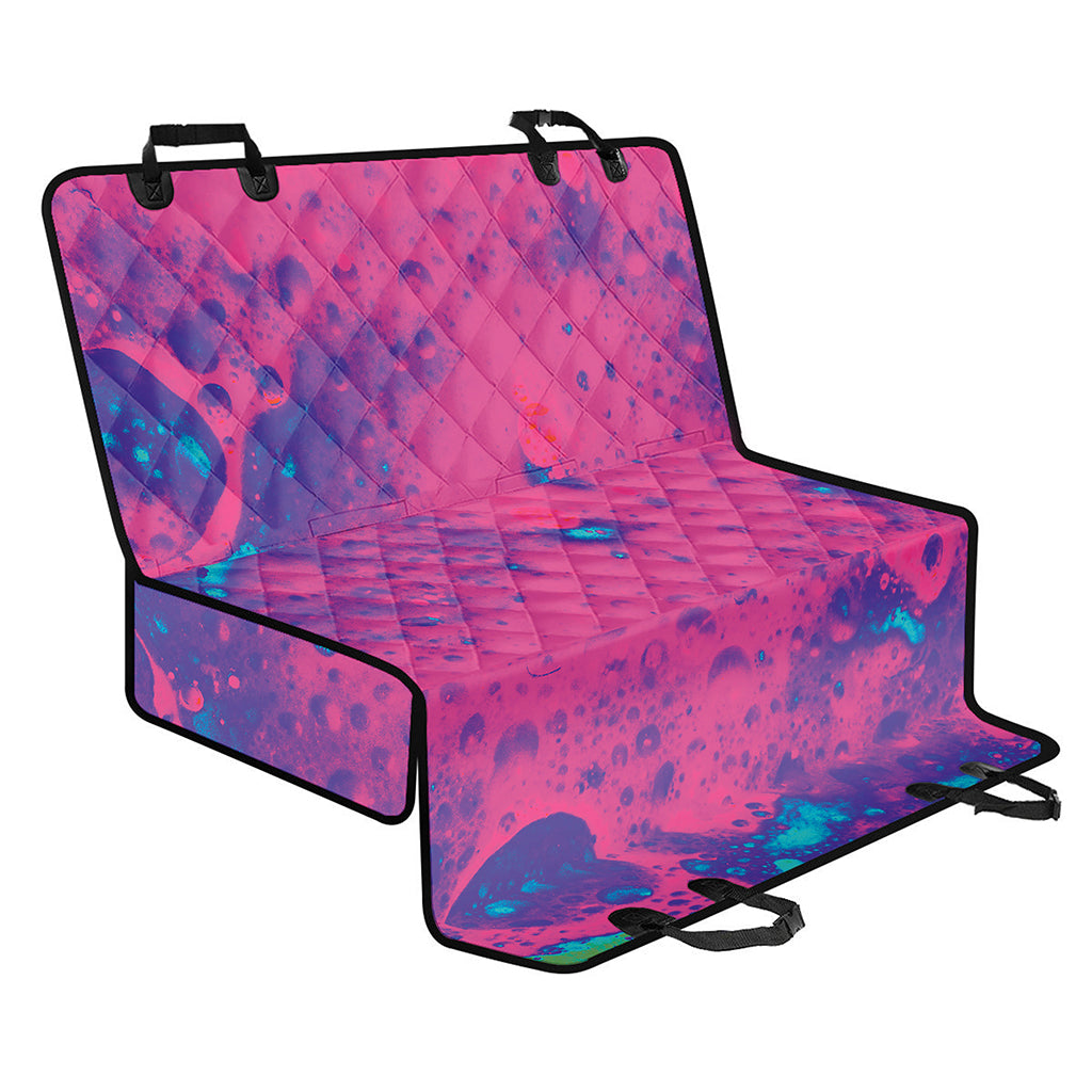 Pink And Blue Acid Melt Print Pet Car Back Seat Cover