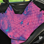 Pink And Blue Acid Melt Print Pet Car Back Seat Cover