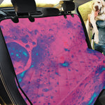 Pink And Blue Acid Melt Print Pet Car Back Seat Cover