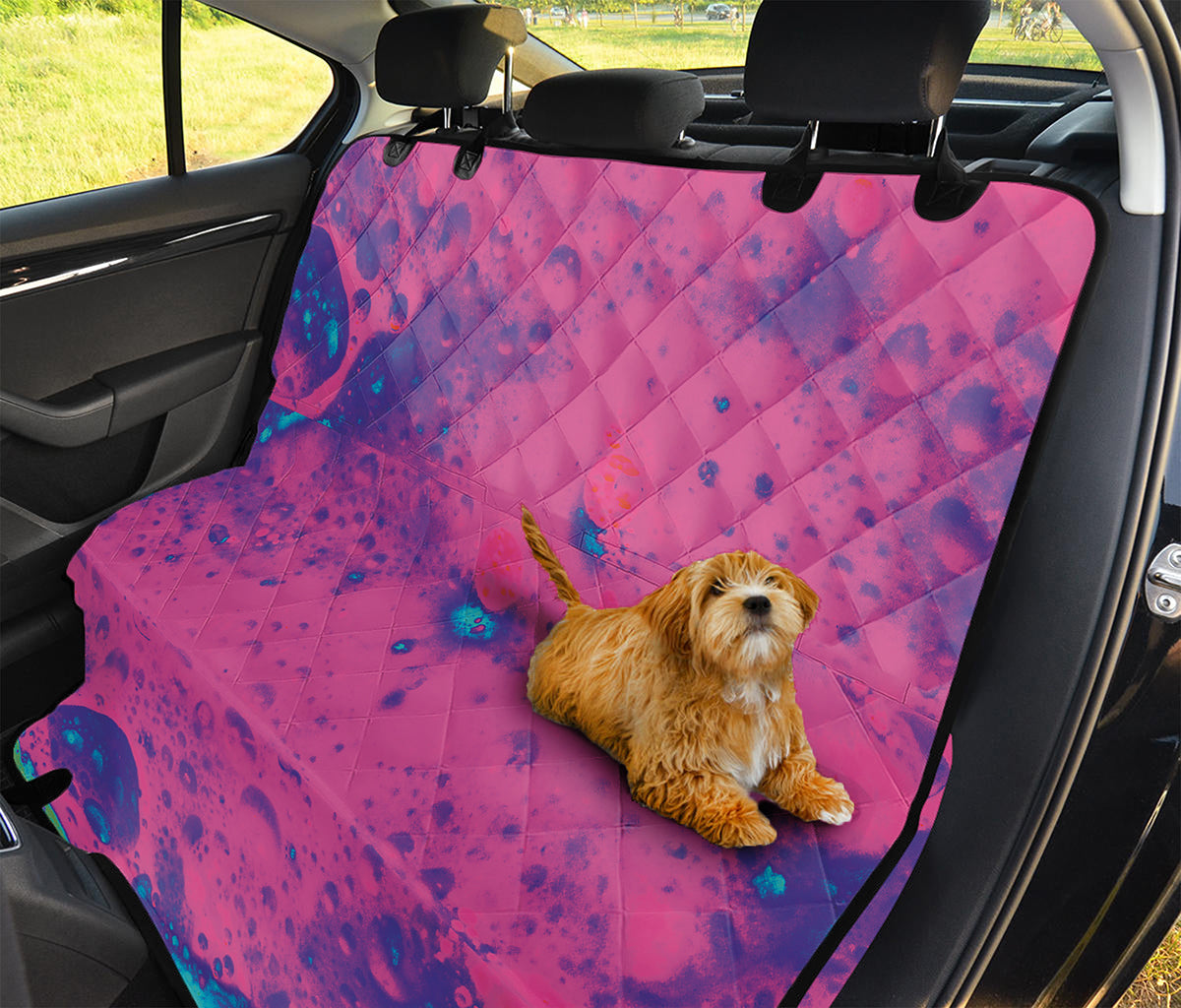 Pink And Blue Acid Melt Print Pet Car Back Seat Cover