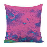 Pink And Blue Acid Melt Print Pillow Cover