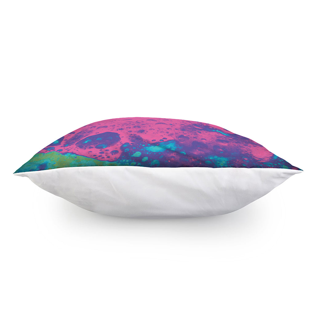 Pink And Blue Acid Melt Print Pillow Cover