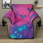 Pink And Blue Acid Melt Print Recliner Protector