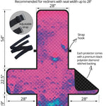 Pink And Blue Acid Melt Print Recliner Protector