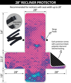 Pink And Blue Acid Melt Print Recliner Protector