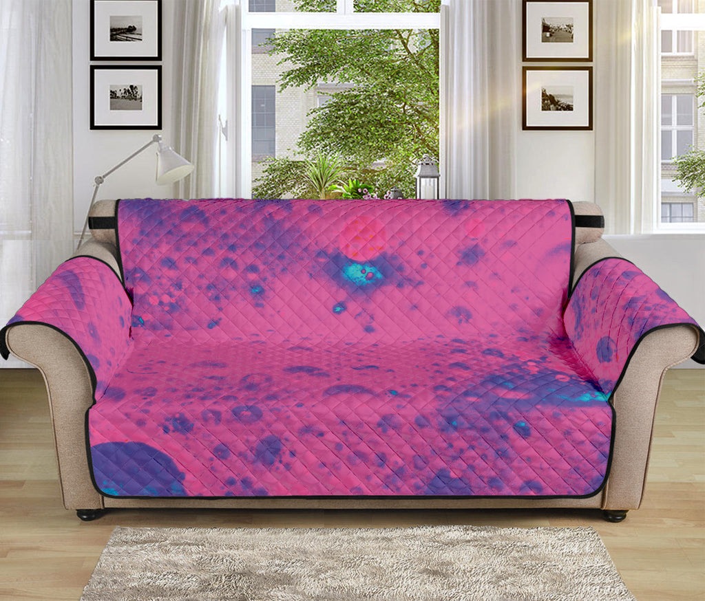 Pink And Blue Acid Melt Print Sofa Protector