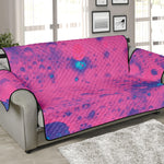 Pink And Blue Acid Melt Print Sofa Protector