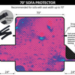 Pink And Blue Acid Melt Print Sofa Protector