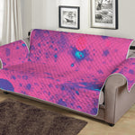 Pink And Blue Acid Melt Print Sofa Protector