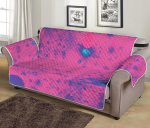 Pink And Blue Acid Melt Print Sofa Protector