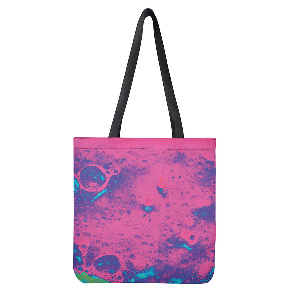 Pink And Blue Acid Melt Print Tote Bag