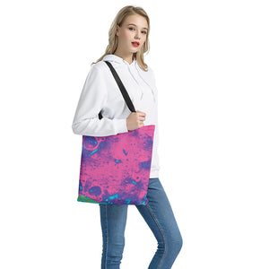 Pink And Blue Acid Melt Print Tote Bag