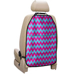 Pink And Blue Chevron Pattern Print Car Seat Organizers