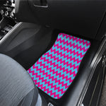 Pink And Blue Chevron Pattern Print Front Car Floor Mats