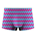 Pink And Blue Chevron Pattern Print Men's Boxer Briefs