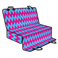 Pink And Blue Chevron Pattern Print Pet Car Back Seat Cover