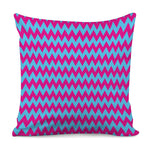 Pink And Blue Chevron Pattern Print Pillow Cover