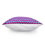 Pink And Blue Chevron Pattern Print Pillow Cover