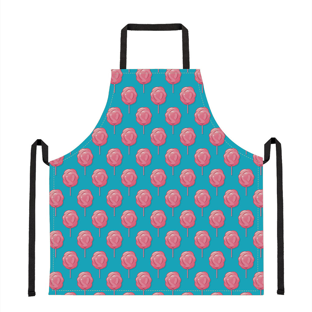 Pink And Blue Cotton Candy Pattern Print Apron