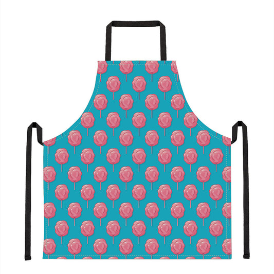 Pink And Blue Cotton Candy Pattern Print Apron