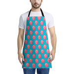 Pink And Blue Cotton Candy Pattern Print Apron