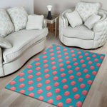 Pink And Blue Cotton Candy Pattern Print Area Rug