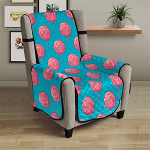 Pink And Blue Cotton Candy Pattern Print Armchair Protector