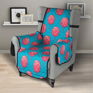 Pink And Blue Cotton Candy Pattern Print Armchair Protector