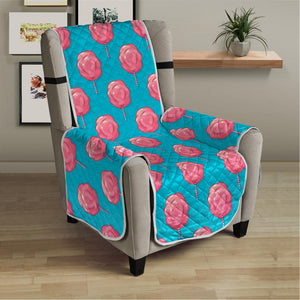 Pink And Blue Cotton Candy Pattern Print Armchair Protector