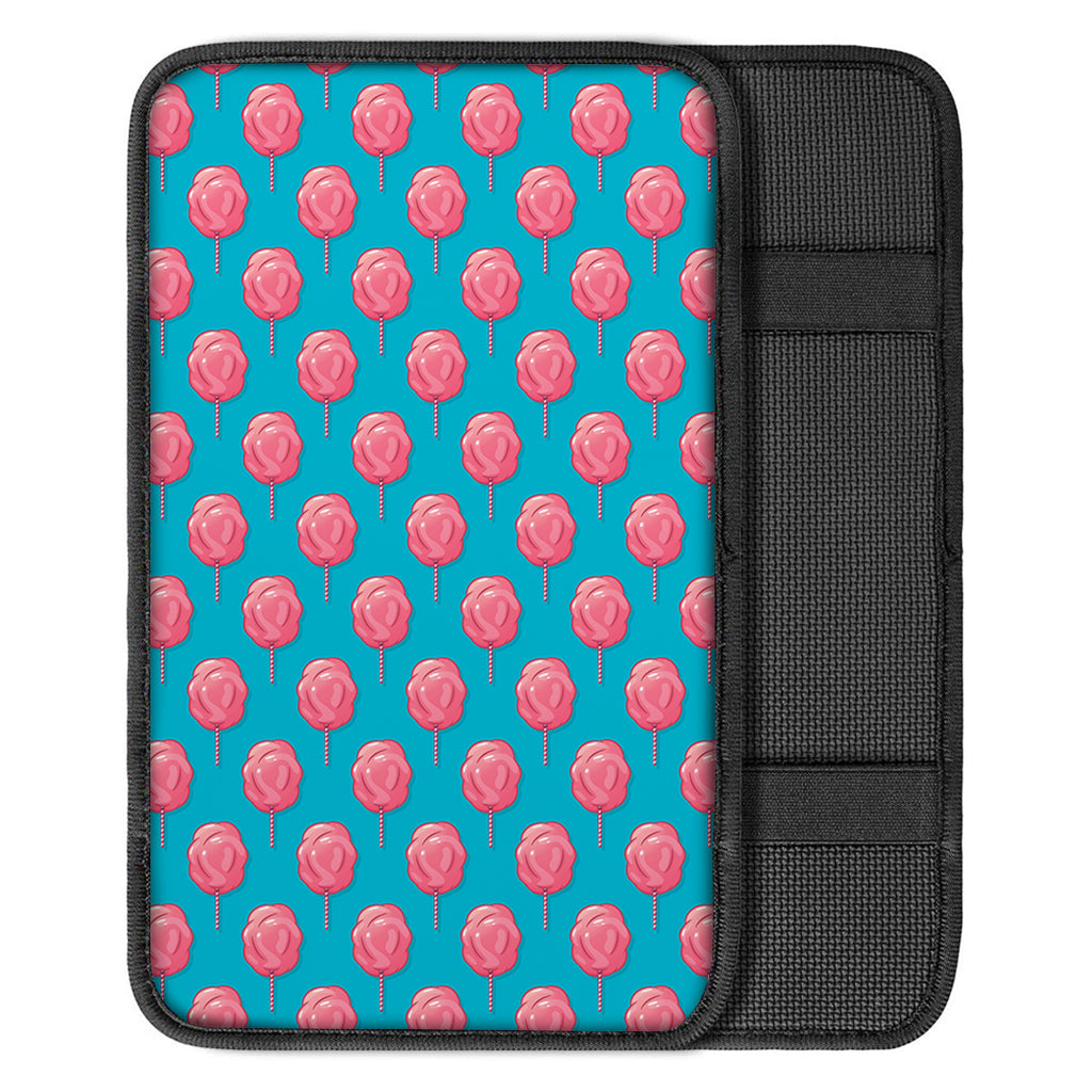 Pink And Blue Cotton Candy Pattern Print Car Center Console Cover