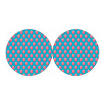 Pink And Blue Cotton Candy Pattern Print Car Coasters
