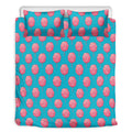 Pink And Blue Cotton Candy Pattern Print Duvet Cover Bedding Set