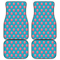 Pink And Blue Cotton Candy Pattern Print Front and Back Car Floor Mats