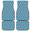 Pink And Blue Cotton Candy Pattern Print Front and Back Car Floor Mats