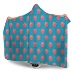 Pink And Blue Cotton Candy Pattern Print Hooded Blanket