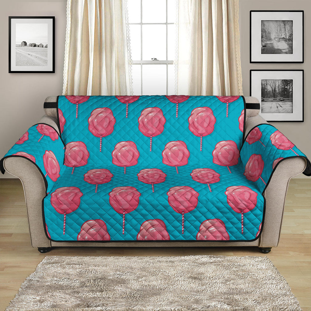 Pink And Blue Cotton Candy Pattern Print Loveseat Protector