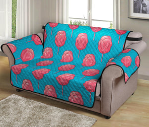 Pink And Blue Cotton Candy Pattern Print Loveseat Protector