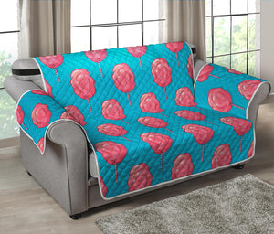 Pink And Blue Cotton Candy Pattern Print Loveseat Protector