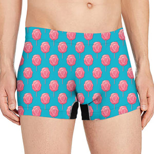 Pink And Blue Cotton Candy Pattern Print Men's Boxer Briefs