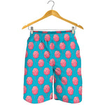 Pink And Blue Cotton Candy Pattern Print Men's Shorts