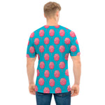 Pink And Blue Cotton Candy Pattern Print Men's T-Shirt