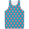 Pink And Blue Cotton Candy Pattern Print Men's Tank Top