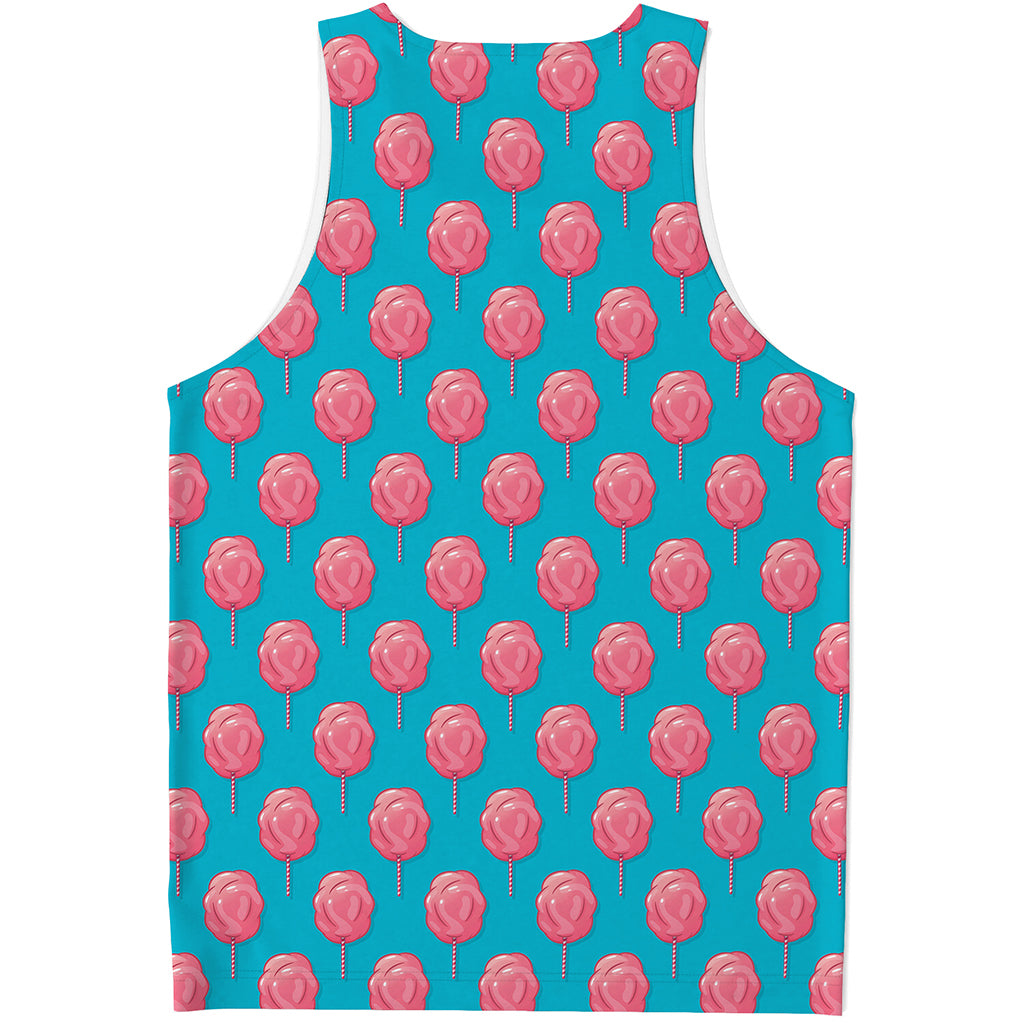 Pink And Blue Cotton Candy Pattern Print Men's Tank Top