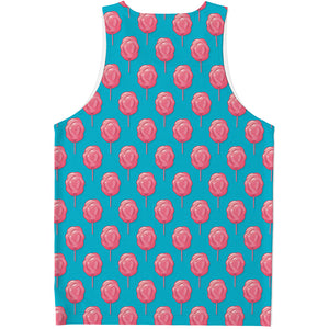 Pink And Blue Cotton Candy Pattern Print Men's Tank Top