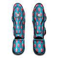 Pink And Blue Cotton Candy Pattern Print Muay Thai Shin Guards