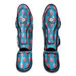 Pink And Blue Cotton Candy Pattern Print Muay Thai Shin Guard