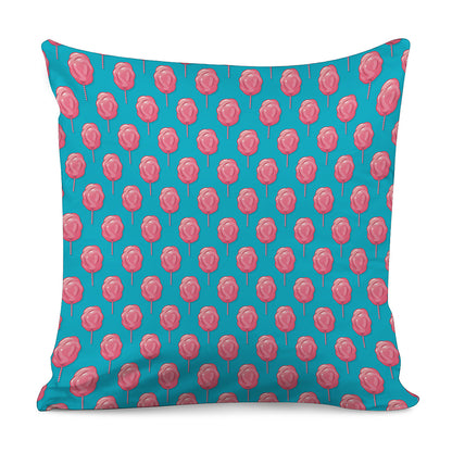 Pink And Blue Cotton Candy Pattern Print Pillow Cover